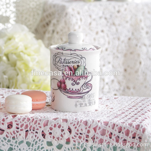 180CC Elegant New Bone China Small Airtight Container of Sweet Cup Cake